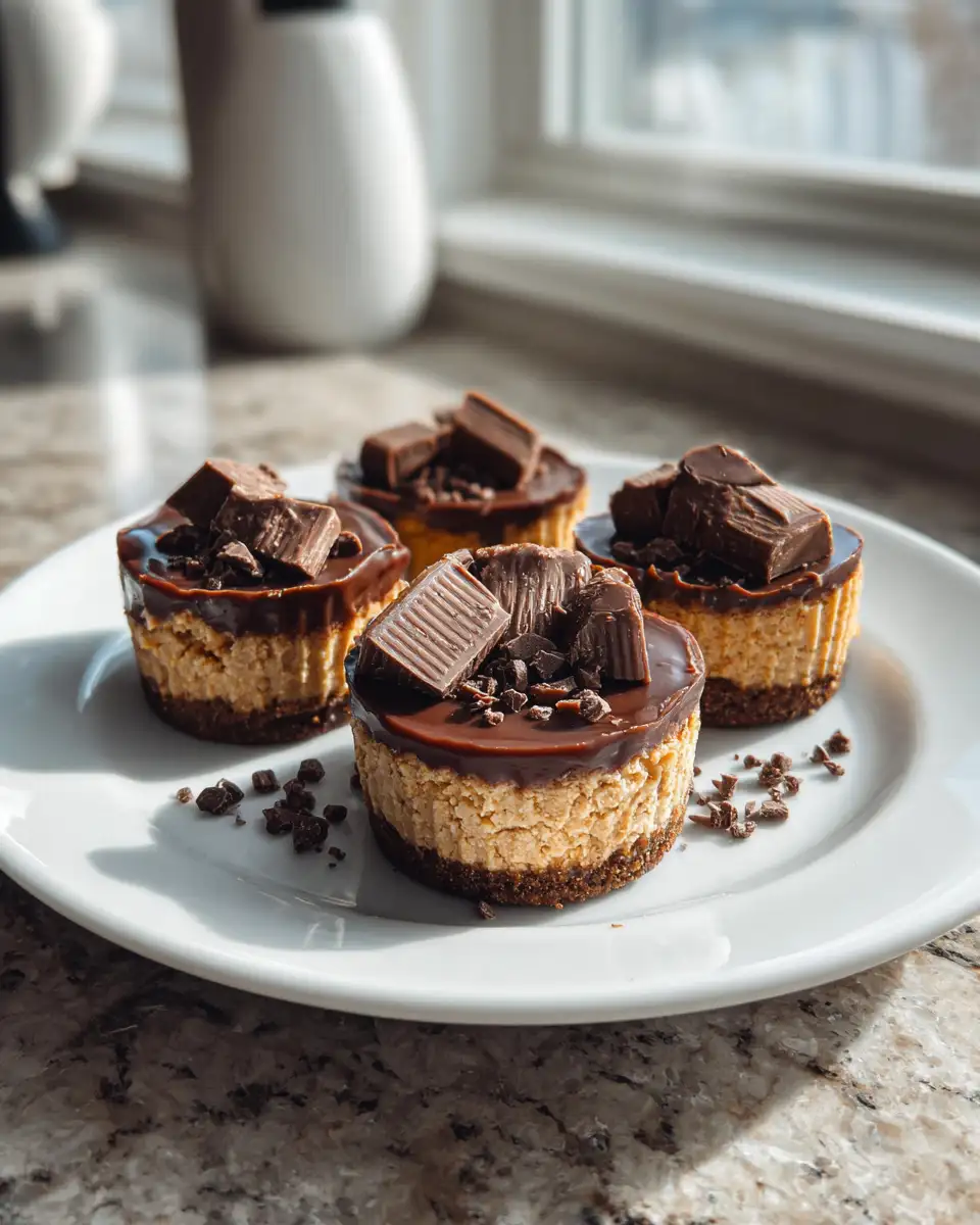 Final dish - Indulge in Bliss with Irresistible Reese's Chocolate Cheesecake Bites