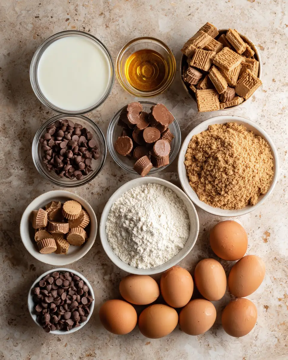 Ingredients for Indulge in Bliss with Irresistible Reese's Chocolate Cheesecake Bites