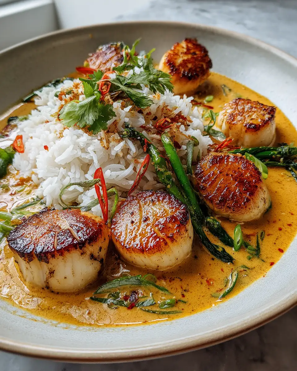 Sizzle and Spice: Dive into Decadent Coconut Curry Scallops - Featured Image