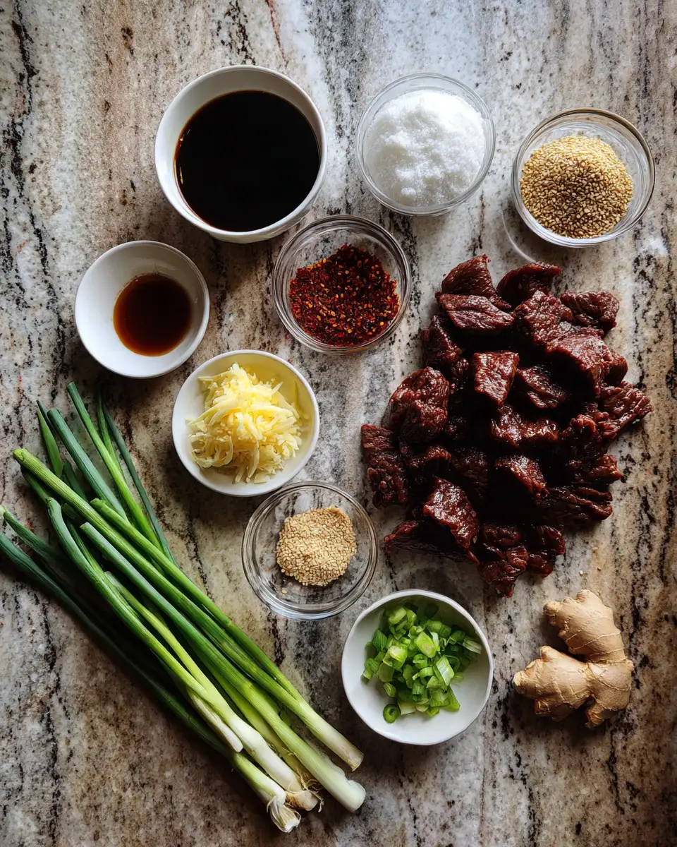 Ingredients for Irresistible Sticky Korean Beef Bites That Will Spice Up Your Dinner