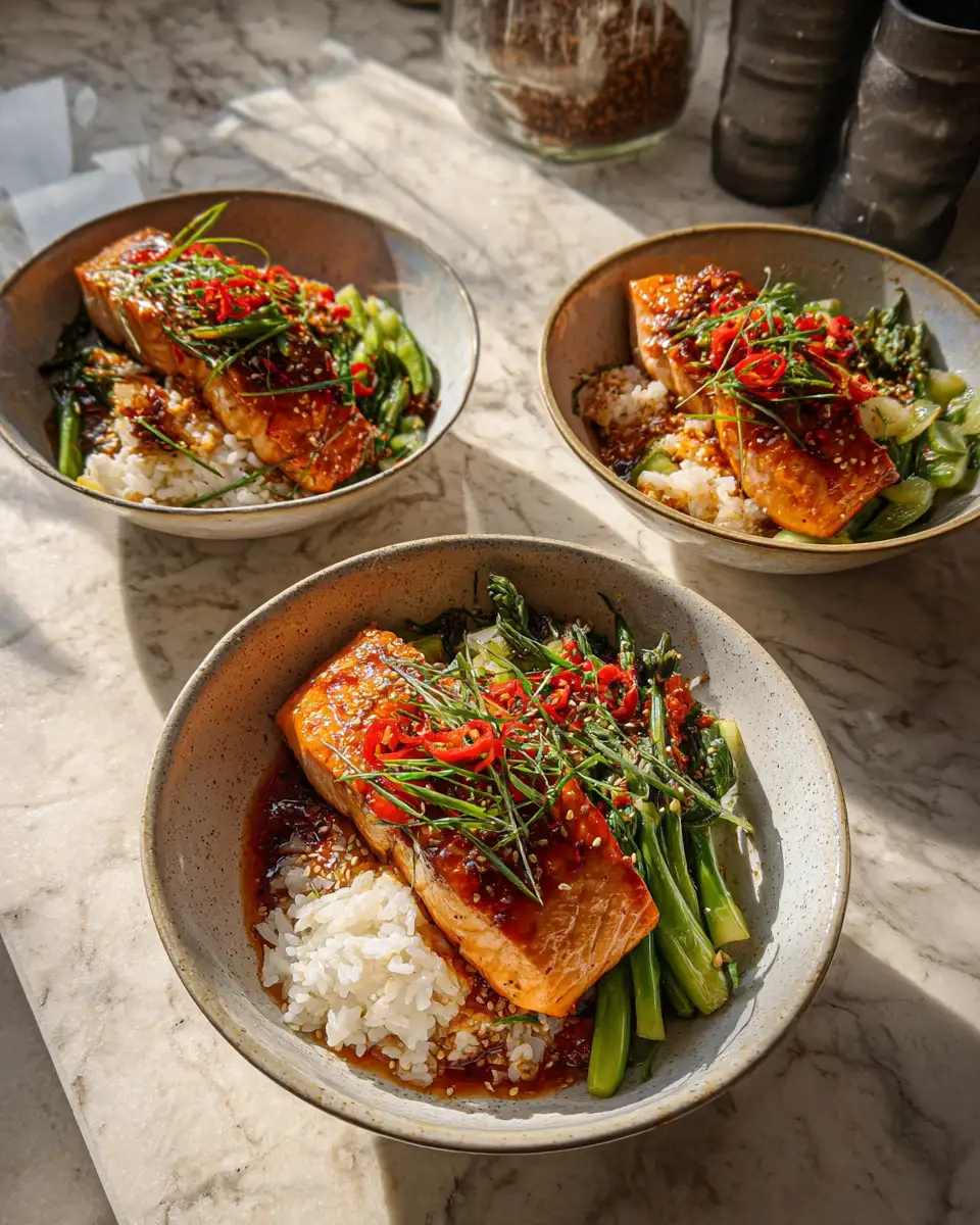 Final dish - Savor the Flavor: Sweet Chili Salmon Bowls for a Delightful Dinner