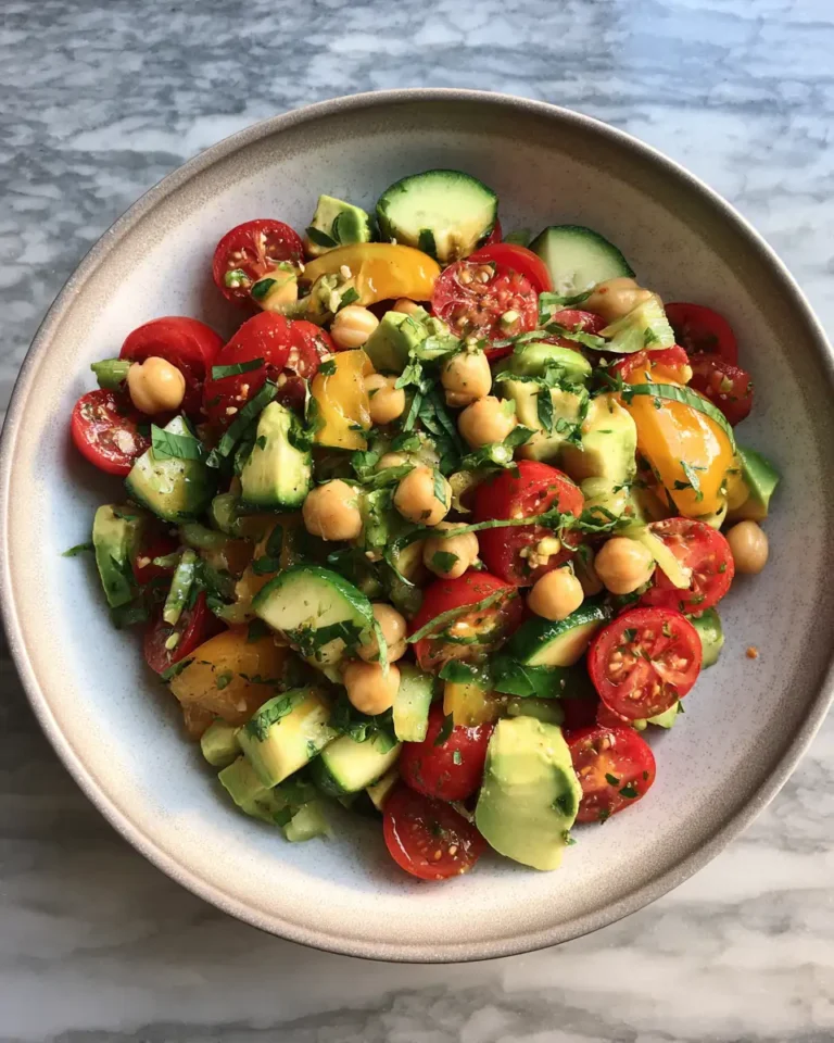 Zesty Tomato Chickpea Avocado Salad Recipe for a Refreshing Twist - Featured Image