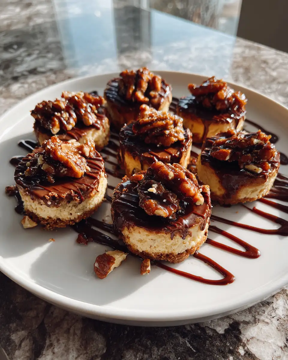 Final dish - Indulge in Decadence with Turtle Chocolate Caramel Cheesecake Bites