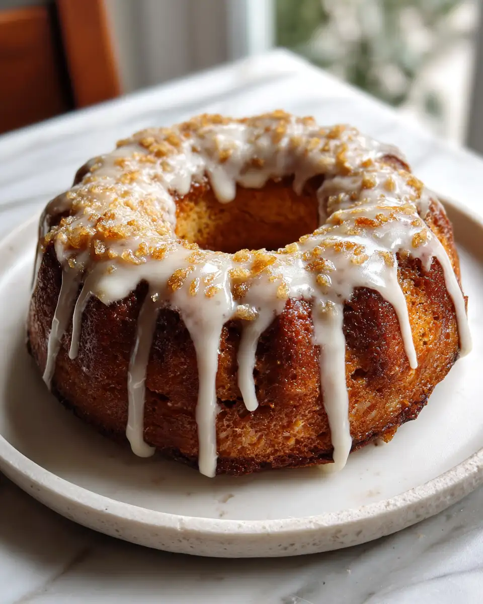 Indulge in Autumn Bliss with Apple Cider Glazed Donut Cake - Featured Image