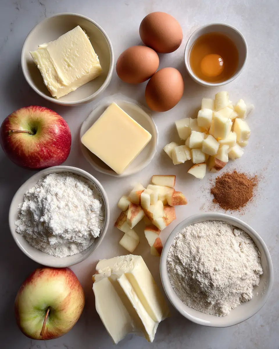 Ingredients for Irresistible Apple Pie Cream Cheese Cookies: A Sweet Twist on a Classic Treat