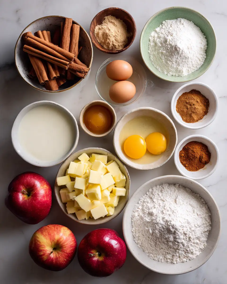 Ingredients for Decadent Fall Flavors: Indulge in Brown Butter Apple Cinnamon Loaf
