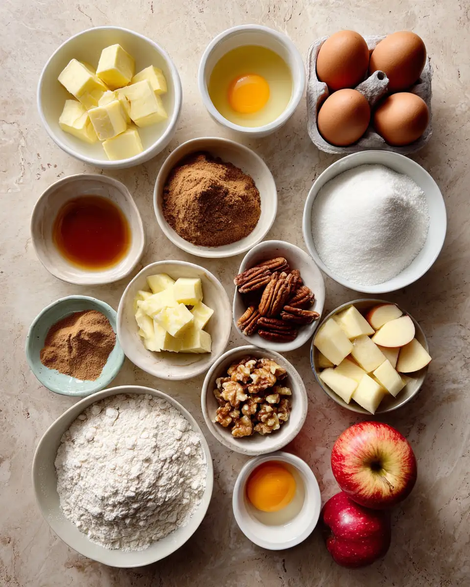 Ingredients for Irresistibly Sweet: Brown Sugar Cinnamon Apple Blondies Delight