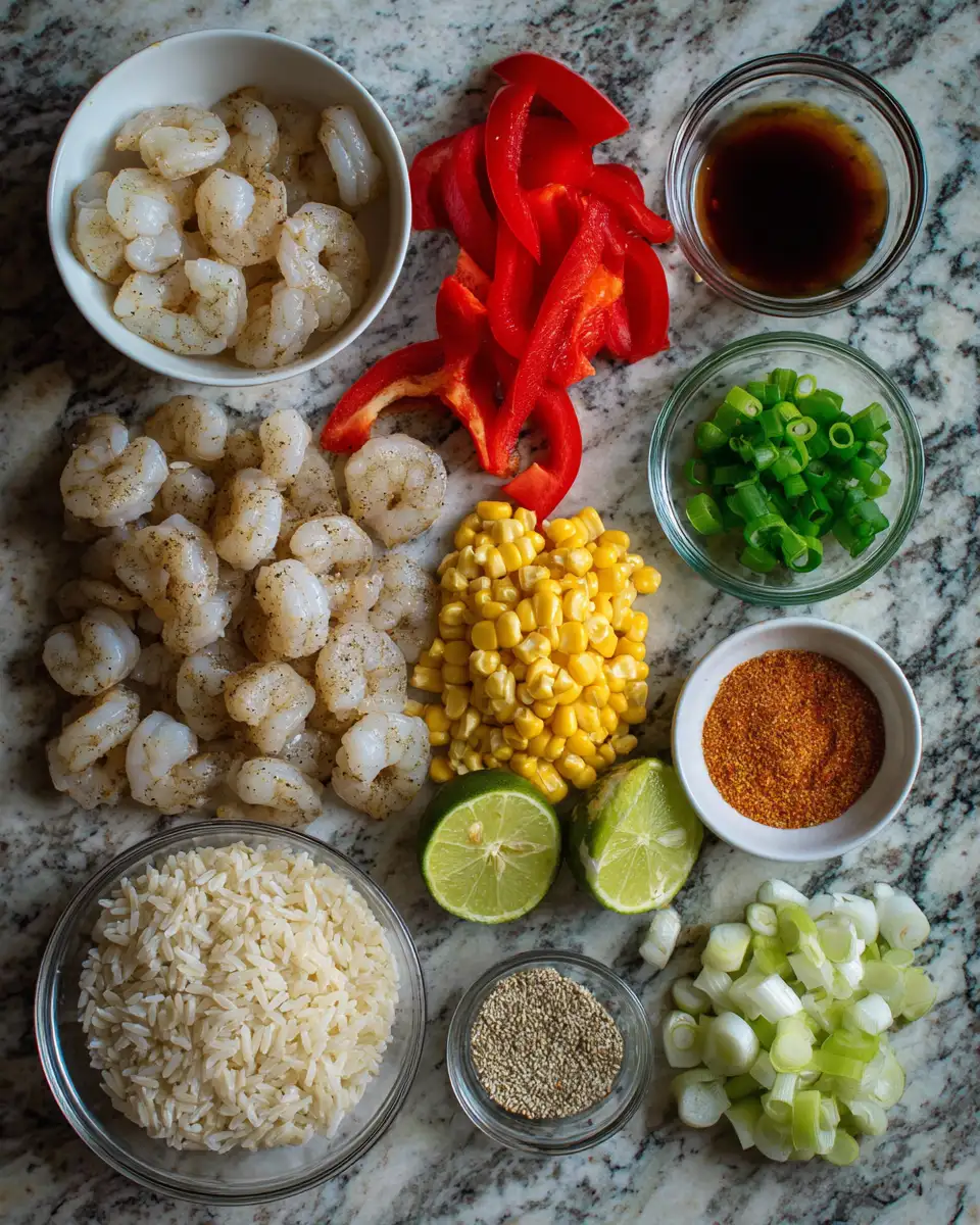 Ingredients for Spice Up Your Dinner with Irresistible Cajun Honey Butter Shrimp Bowls