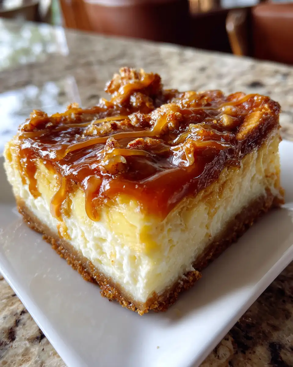 Final dish - Decadence in Every Bite: Caramel Apple Cheesecake Bars Delight