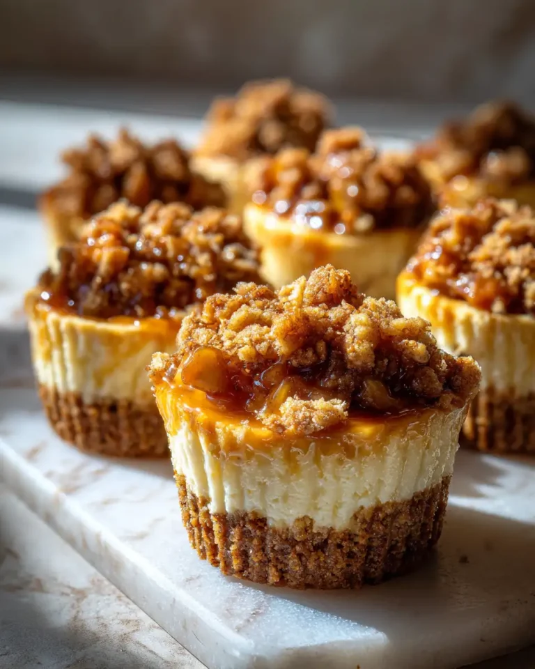 Irresistible Caramel Apple Cheesecake Crumble Cups for Fall Indulgence - Featured Image