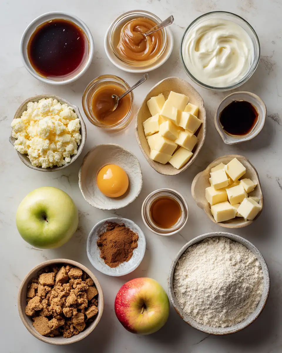 Irresistible Caramel Apple Cheesecake Crumble Cups for Fall Indulgence 4 Ingredients for Irresistible Caramel Apple Cheesecake Crumble Cups for Fall Indulgence