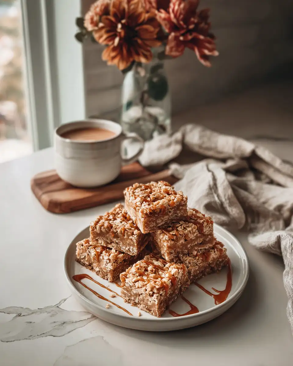 Indulge in Autumn Bliss with Caramel Apple Oatmeal Crumble Bars - Featured Image
