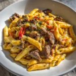 Sizzling Cheesy Cajun Beef Pasta Skillet Delight - Featured Image