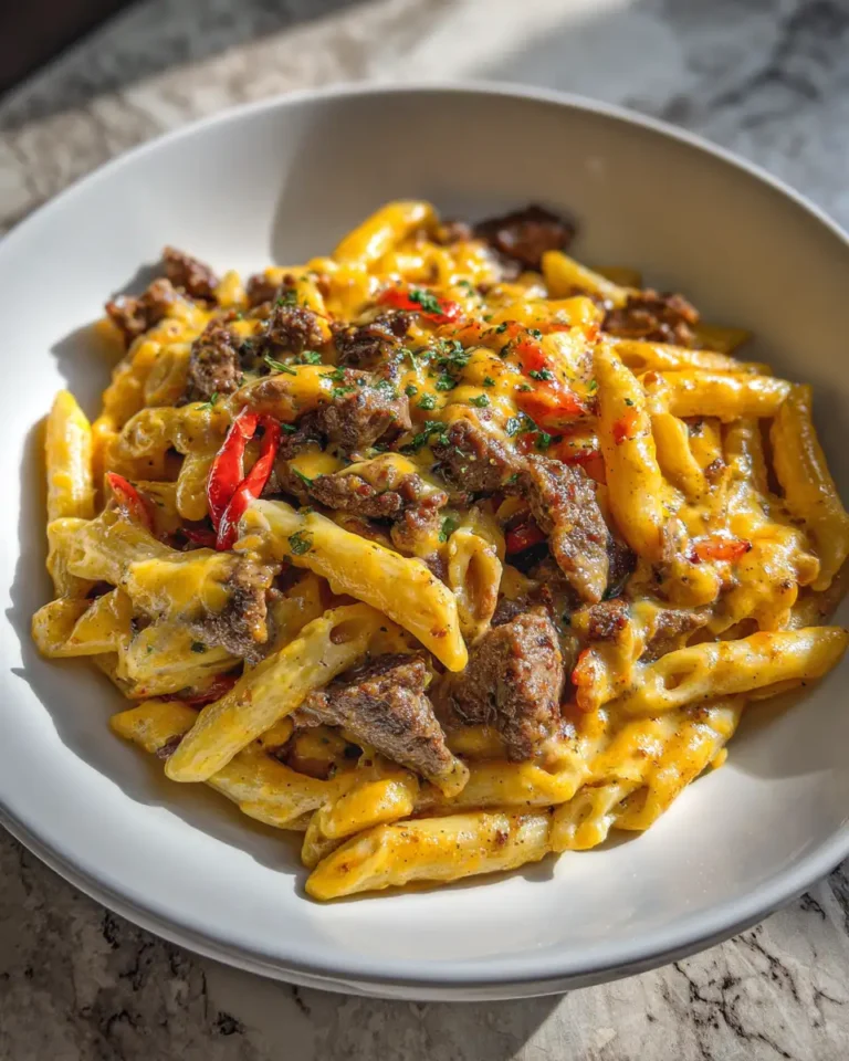 Sizzling Cheesy Cajun Beef Pasta Skillet Delight - Featured Image