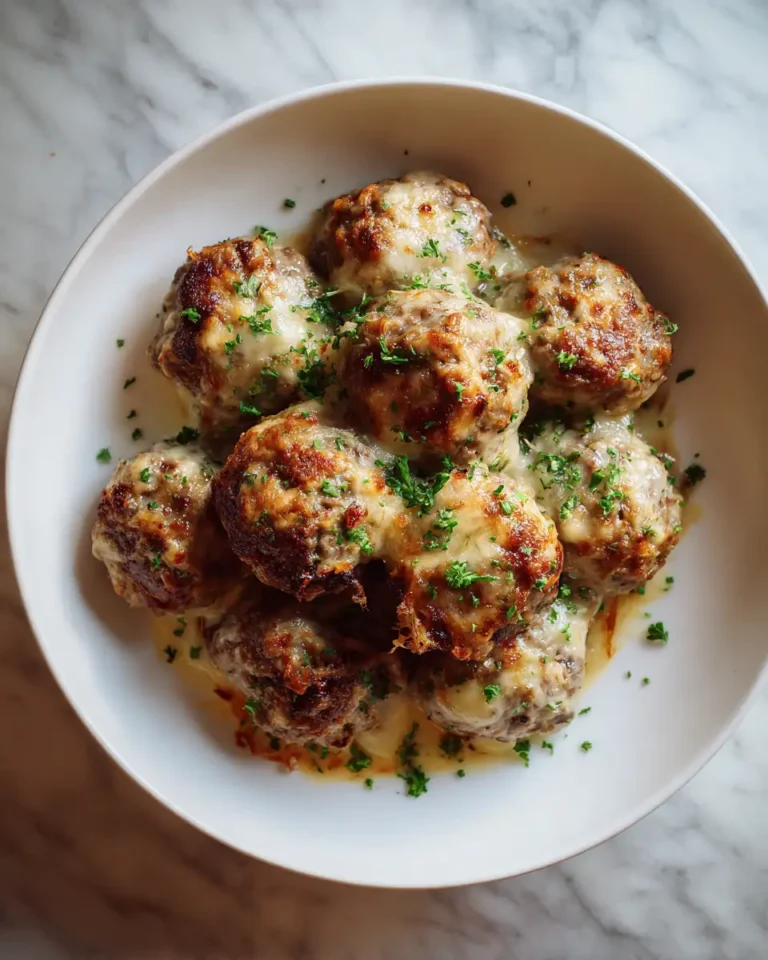 Melt-in-Your-Mouth Cheesy French Onion Beef Meatballs Delight - Featured Image
