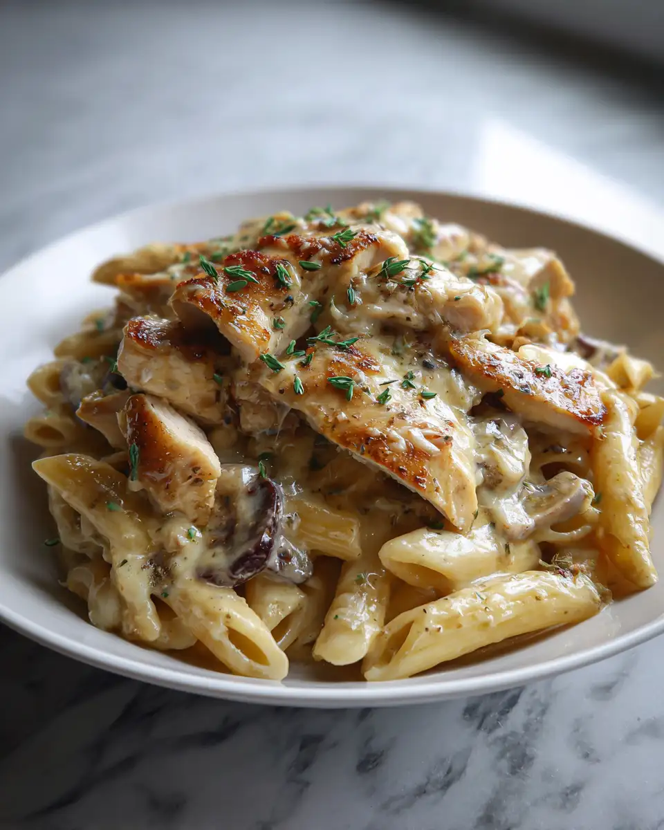 Irresistible Cheesy French Onion Chicken Pasta: A Comfort Food Dream 6 Final dish - Irresistible Cheesy French Onion Chicken Pasta: A Comfort Food Dream