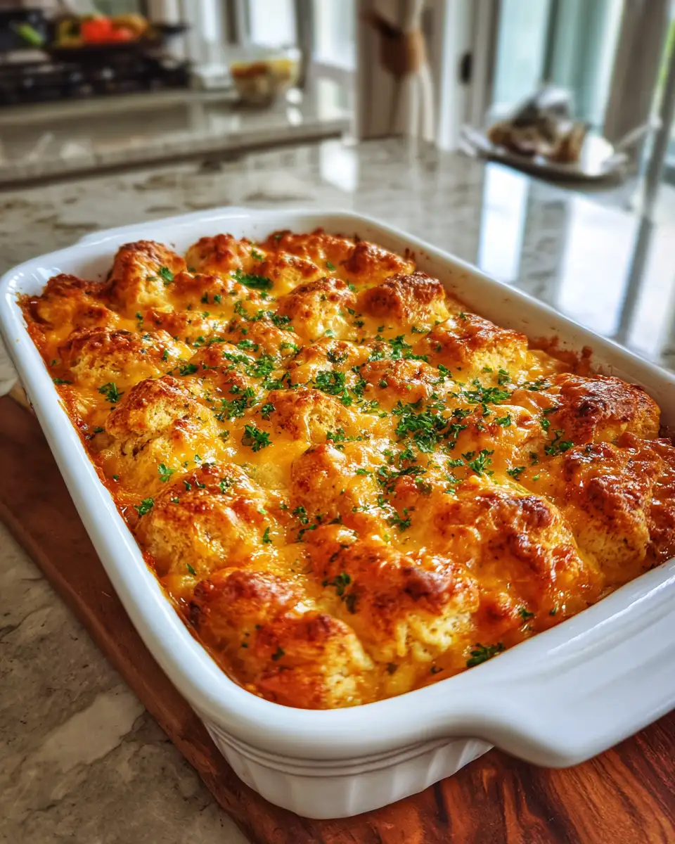 Cheesy Garlic Chicken Biscuit Bake: The Ultimate Comfort Food Delight 6 Final dish - Cheesy Garlic Chicken Biscuit Bake: The Ultimate Comfort Food Delight
