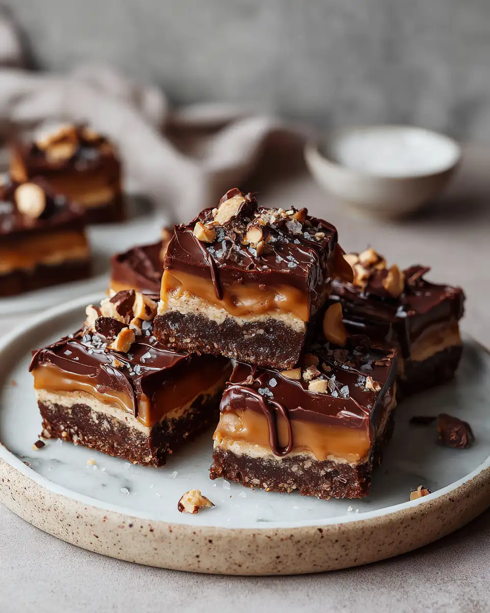 Indulge in Decadence with Irresistible Chocolate Caramel Peanut Butter Bars - Featured Image