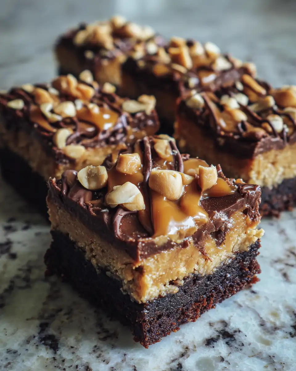Indulge in Decadence with Irresistible Chocolate Caramel Peanut Butter Bars 6 Final dish - Indulge in Decadence with Irresistible Chocolate Caramel Peanut Butter Bars