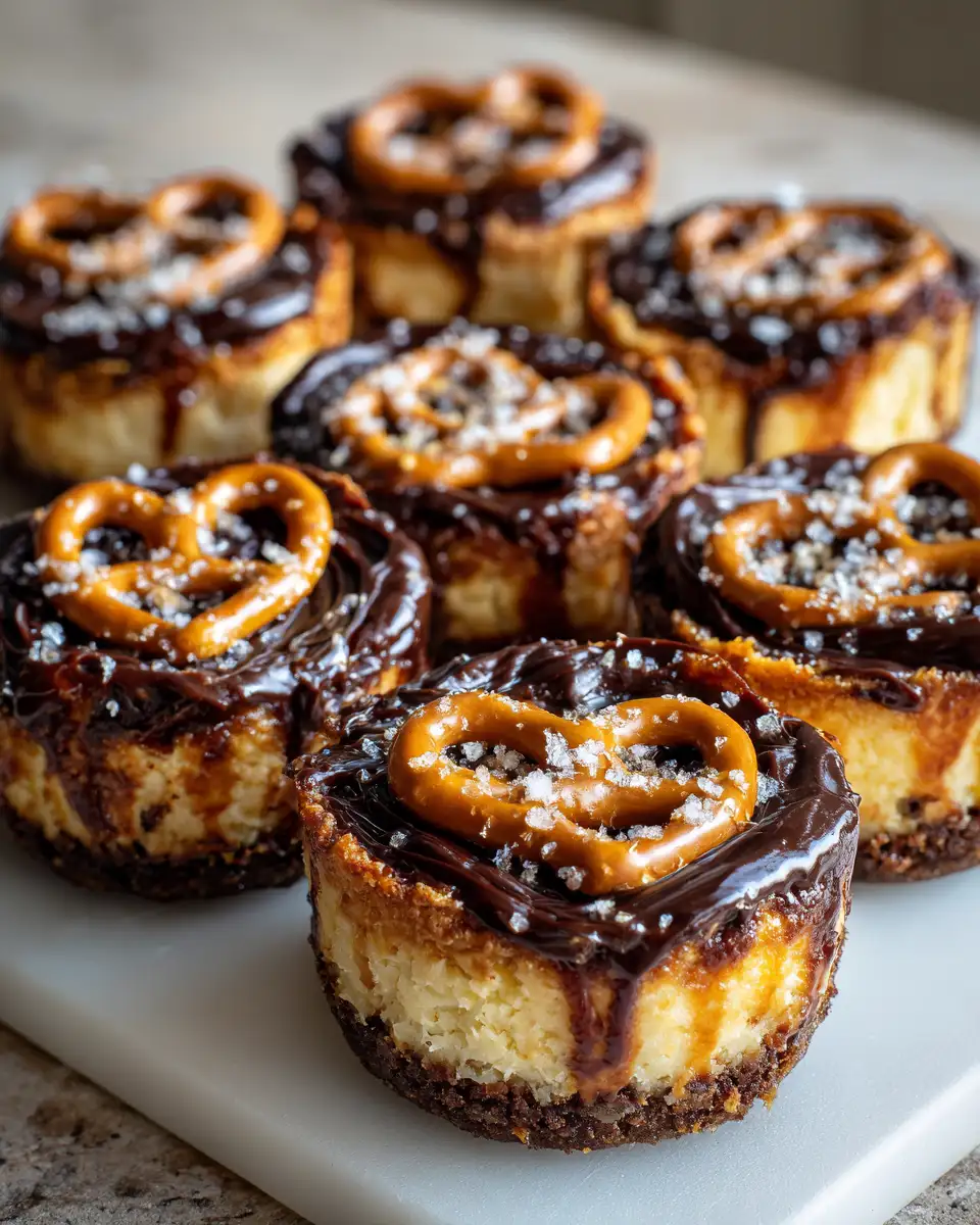 Irresistible Chocolate Caramel Pretzel Cheesecake Cups: A Sweet and Salty Delight - Featured Image