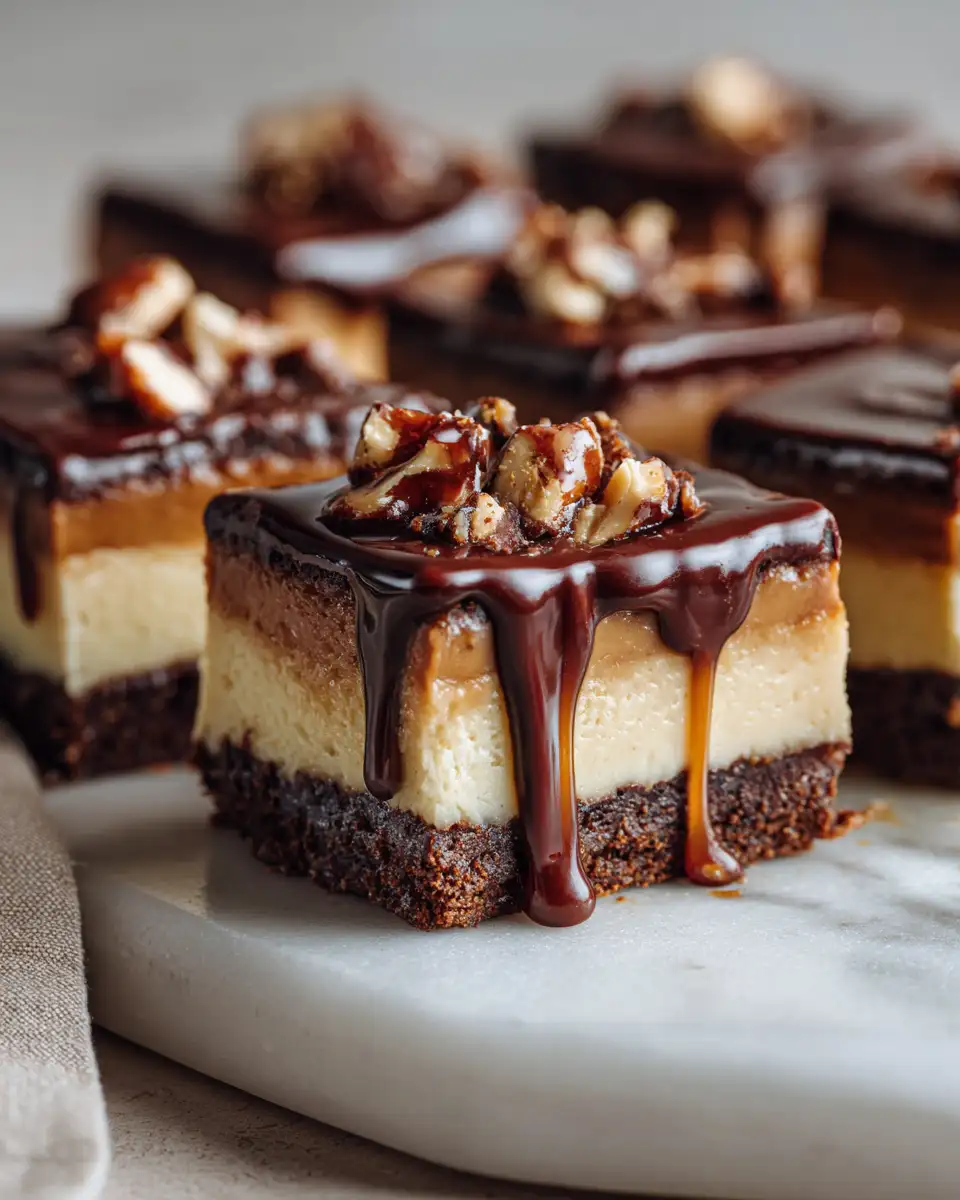 Decadent Delight: Chocolate Peanut Butter Cheesecake Bars That Will Steal Your Heart - Featured Image