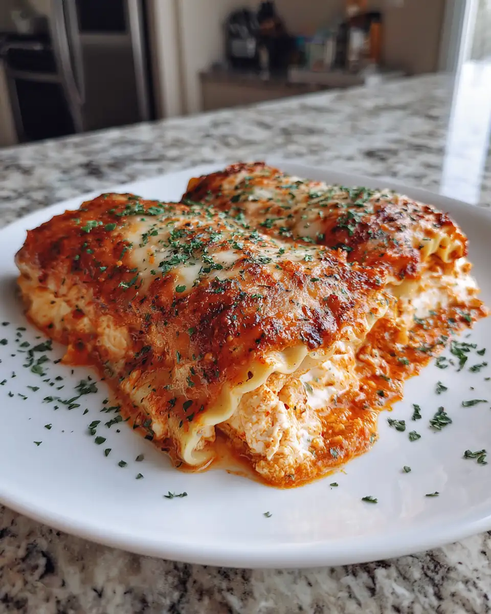 Spice Up Your Dinner with Creamy Cajun Chicken Lasagna Rollups 6 Final dish - Spice Up Your Dinner with Creamy Cajun Chicken Lasagna Rollups