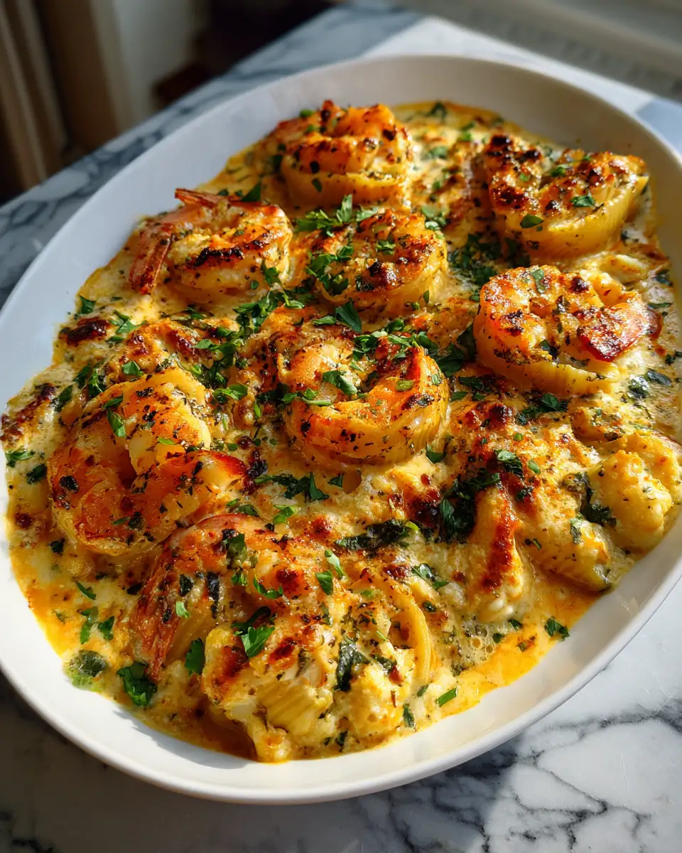 Final dish - Irresistibly Creamy Cajun Shrimp Stuffed Shells for a Flavorful Feast