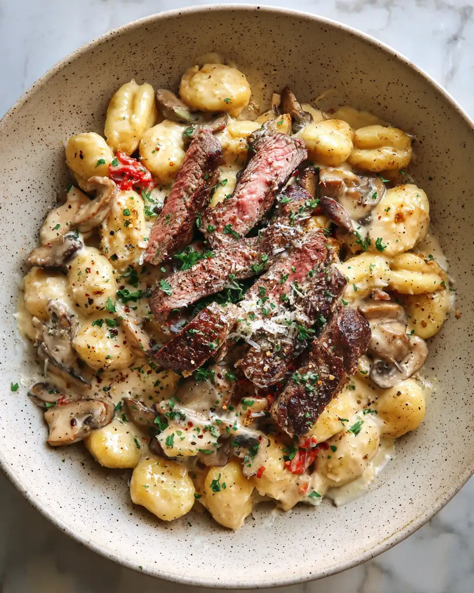Indulge in the Ultimate Creamy Cajun Steak Alfredo Gnocchi Delight - Featured Image