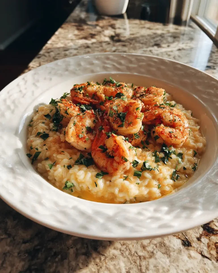 Indulge in the Irresistible Creamy Lemon Garlic Shrimp Risotto Experience - Featured Image