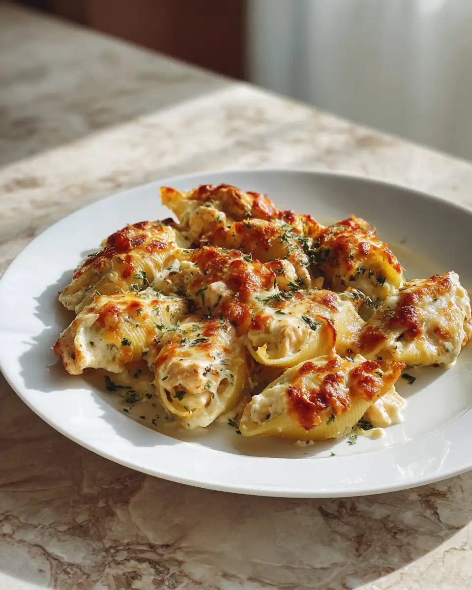 Indulge in Irresistible Creamy Parmesan Chicken Stuffed Shells for Dinner Bliss - Featured Image