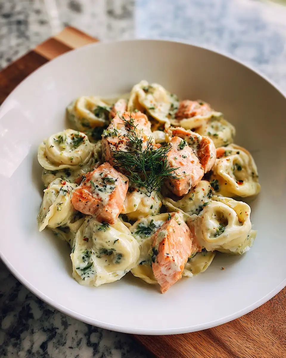 Savor the Best of Both Worlds with Creamy Parmesan Salmon Tortellini - Featured Image