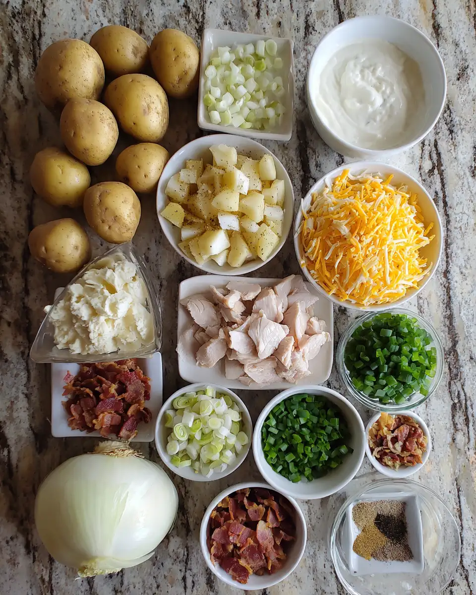 Ingredients for Ultimate Comfort: Creamy Ranch Chicken Potato Casserole Delight
