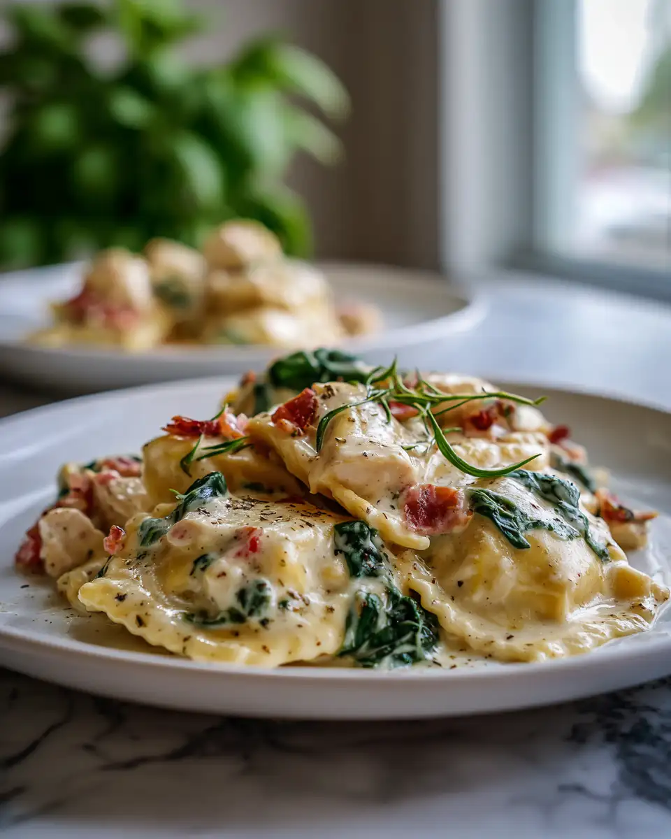 Irresistibly Creamy Tuscan Chicken Ravioli Bake Bliss - Featured Image