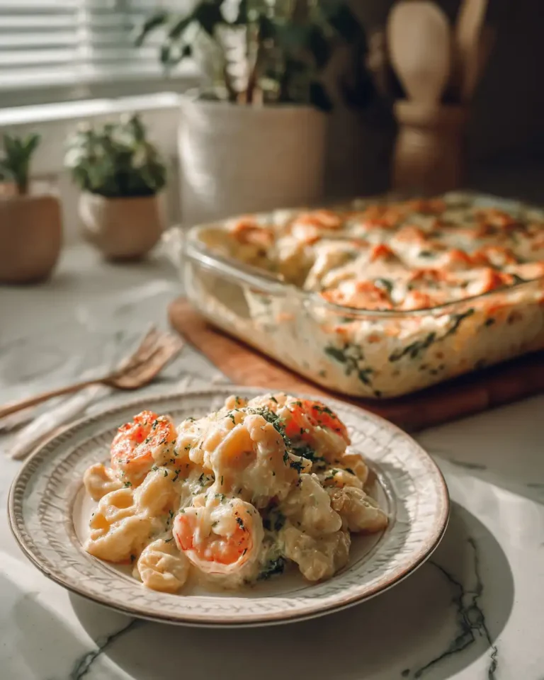 Indulge in Comfort: Creamy Tuscan Shrimp Alfredo Bake - Featured Image