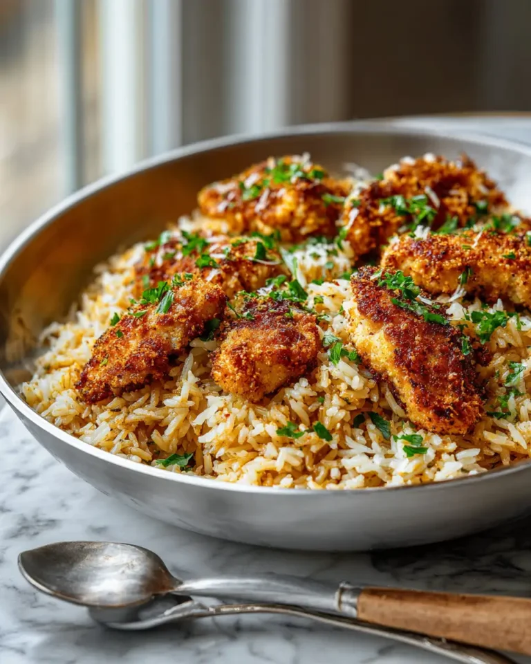 Savor the Crunch: Irresistible Crispy Parmesan Chicken Rice Skillet - Featured Image