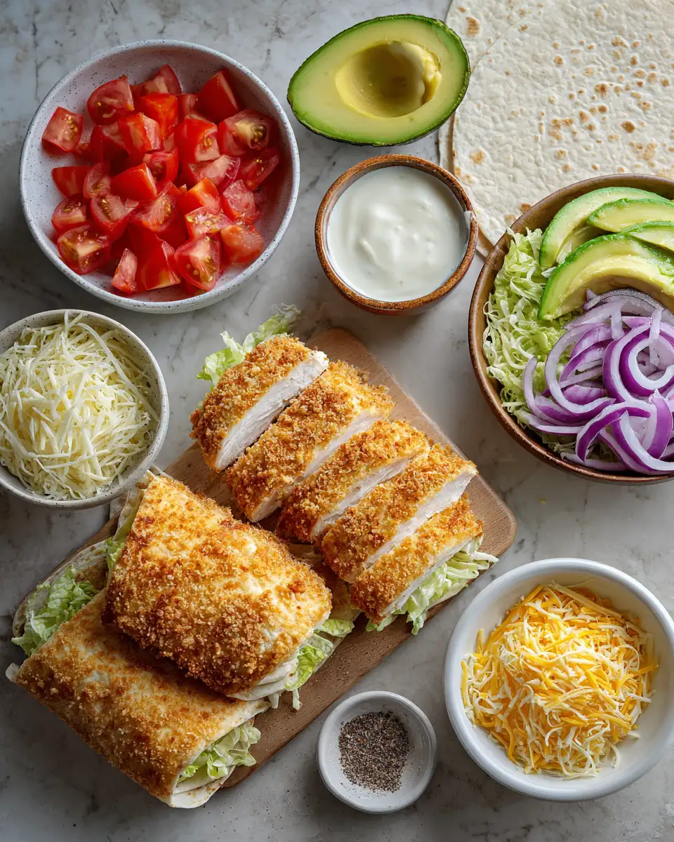 Crispy Parmesan Ranch Chicken Wraps: A Flavor-Packed Delight 4 Ingredients for Crispy Parmesan Ranch Chicken Wraps: A Flavor-Packed Delight