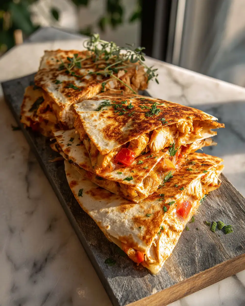 Final dish - Sizzling Crunch: Discover the Ultimate Crispy Ranch Chicken Quesadilla Melts