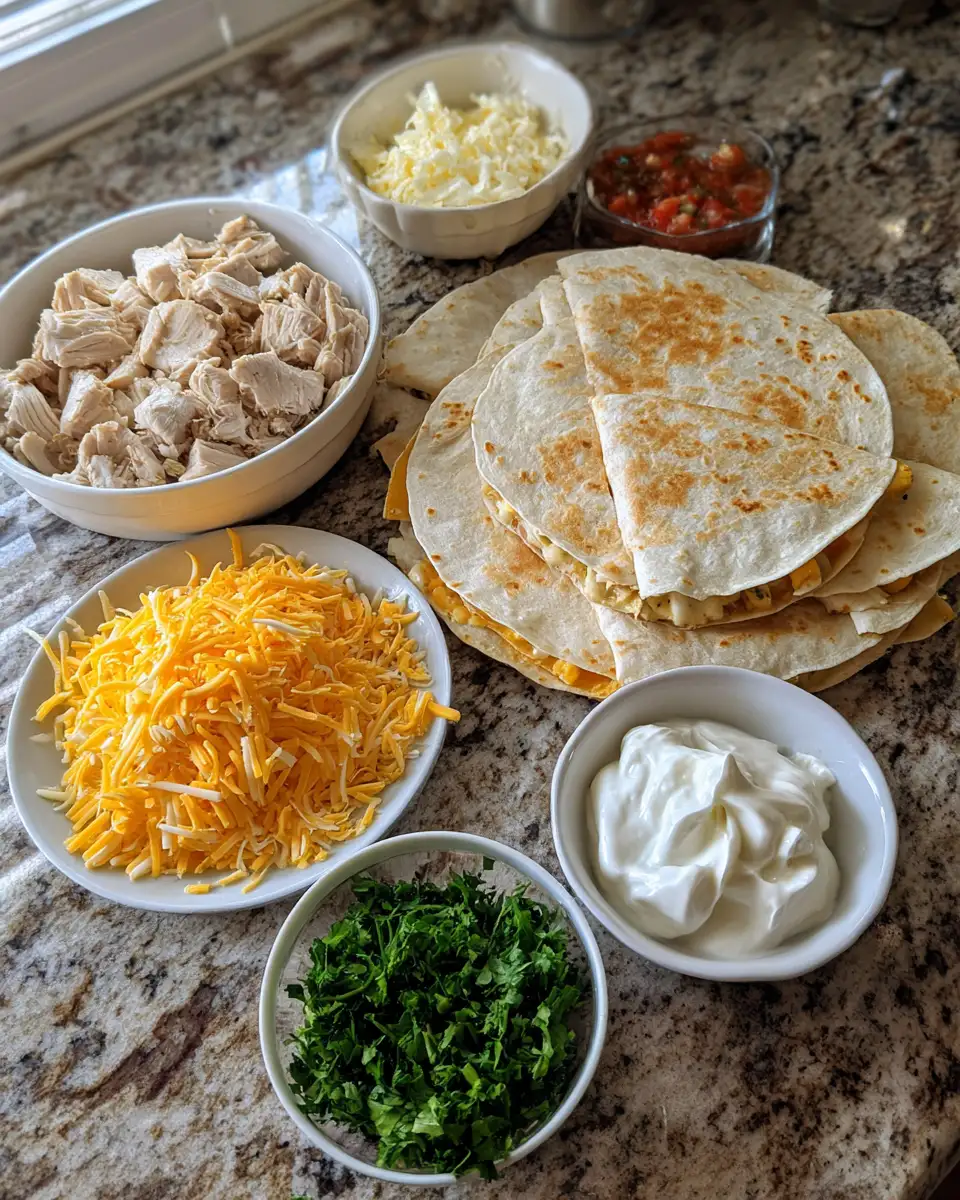 Ingredients for Sizzling Crunch: Discover the Ultimate Crispy Ranch Chicken Quesadilla Melts