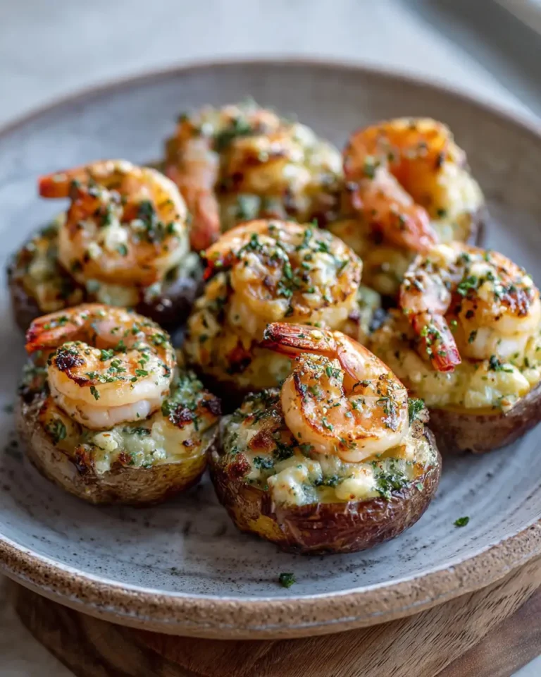 Indulge Your Taste Buds with Irresistible Garlic Butter Shrimp Stuffed Potatoes - Featured Image