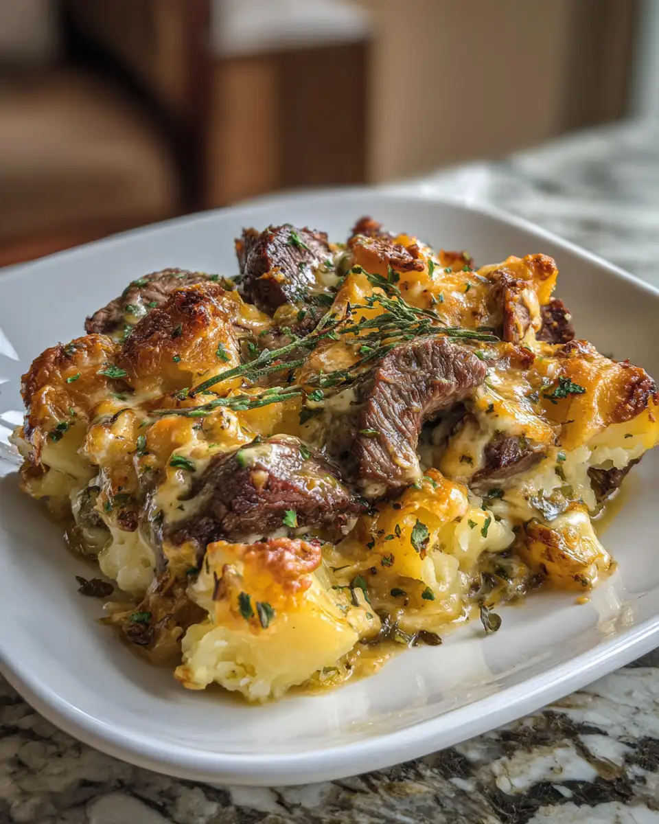 Ultimate Garlic Butter Steak Potato Casserole Delight - Featured Image