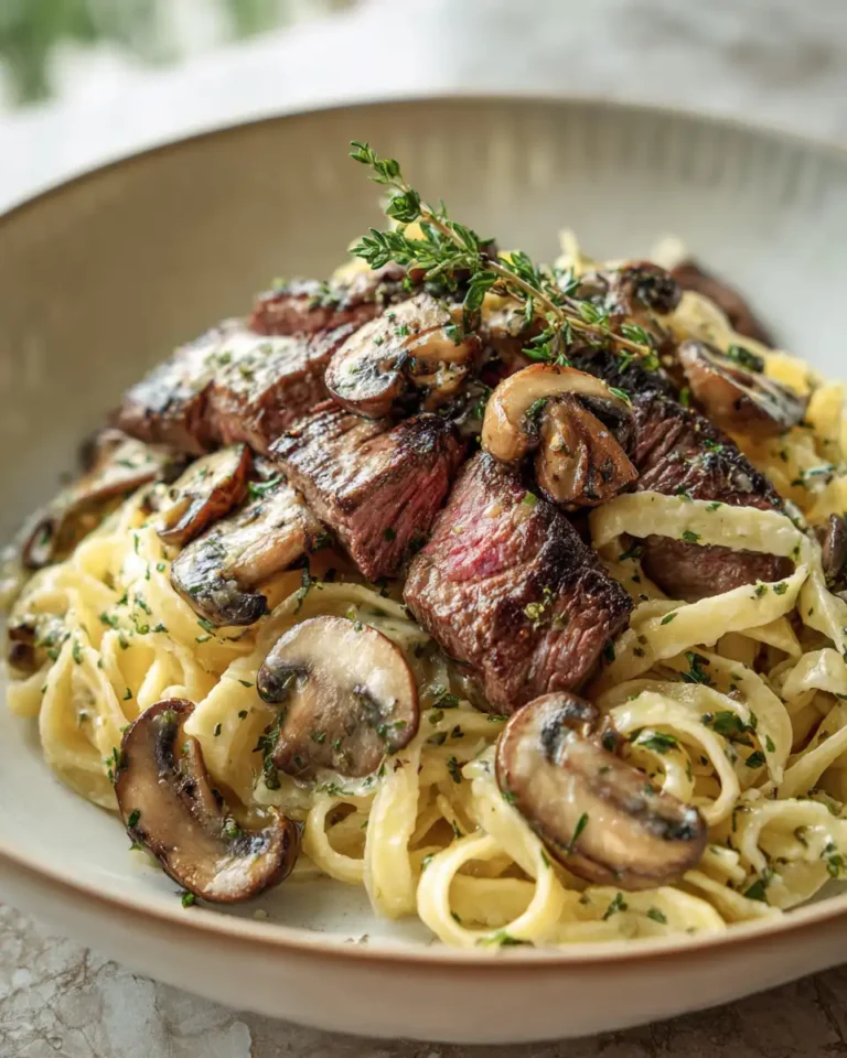 Savor the Flavor: Garlic Herb Steak Mushroom Pasta Delight - Featured Image