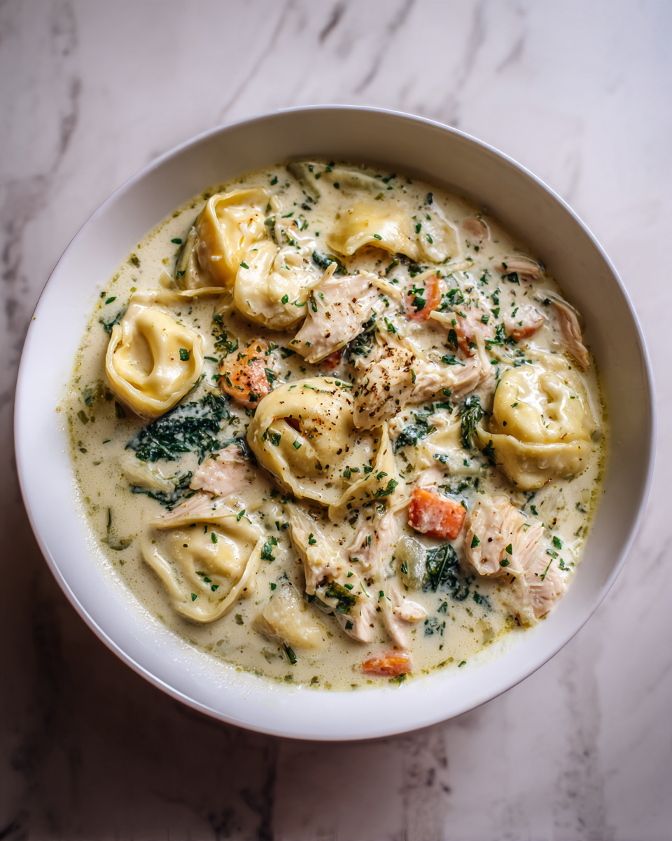 Cozy Up with Creamy Garlic Parmesan Chicken Tortellini Soup - Featured Image