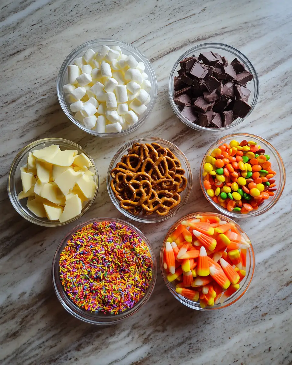 Ingredients for Spooktacular Halloween Candy Bark: A Sweet Treat to Die For