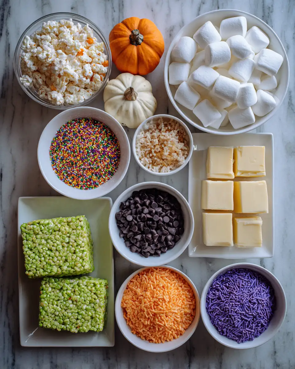 Ingredients for Spooktacular Halloween Rice Krispie Treats That Will Bewitch Your Taste Buds
