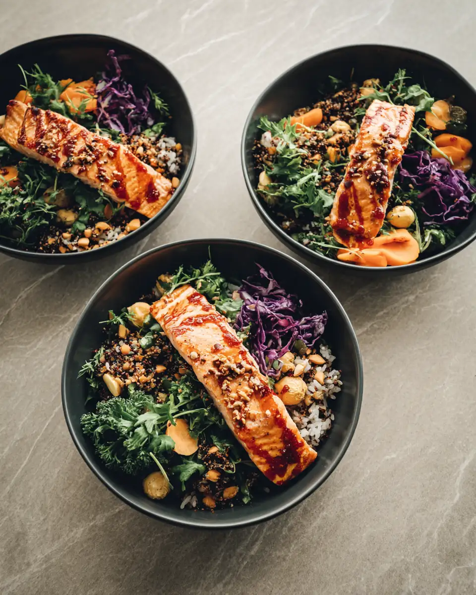 Spice Up Your Dinner with Honey Sriracha Salmon Rice Bowls - Featured Image