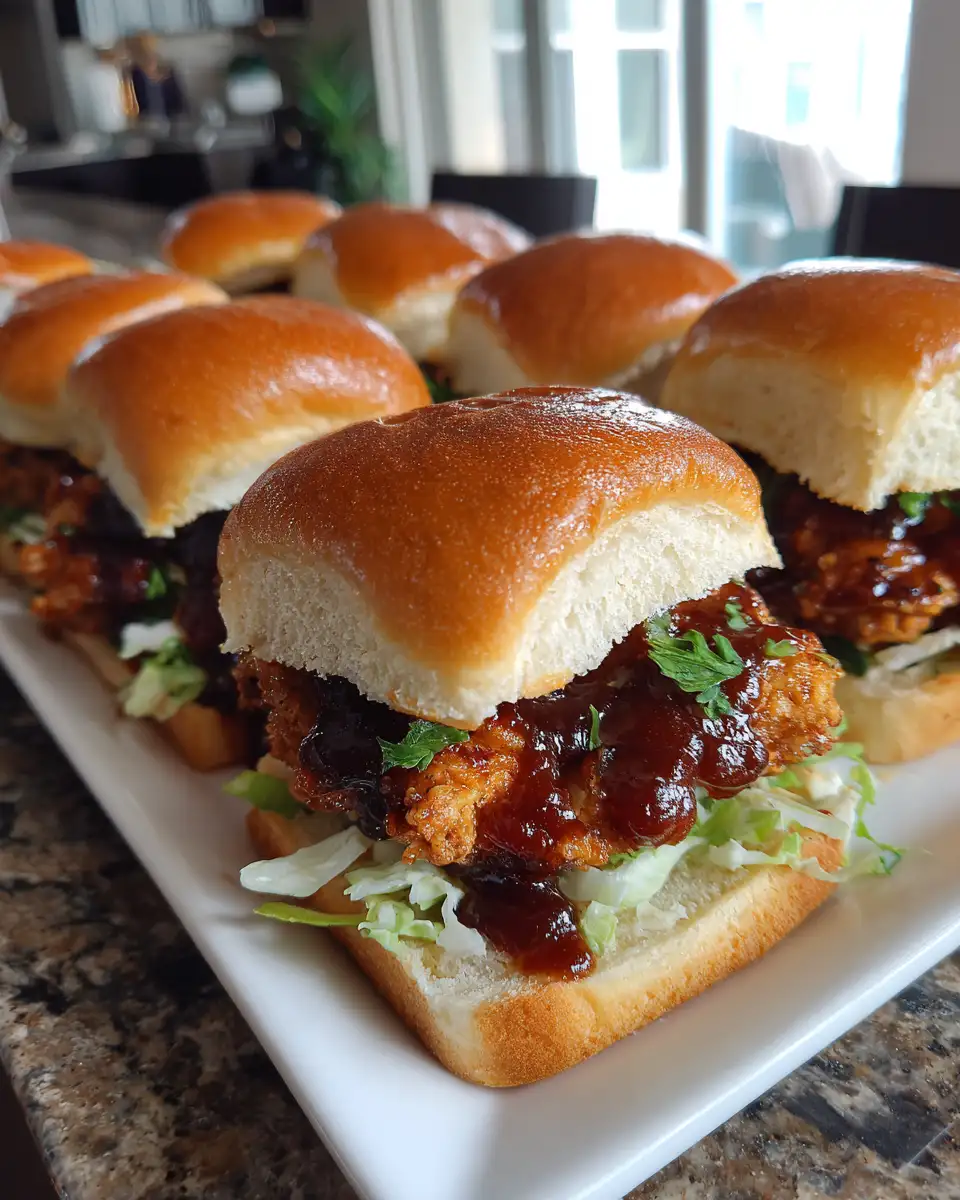 Sizzling Hot Honey BBQ Chicken Sliders Delight - Featured Image