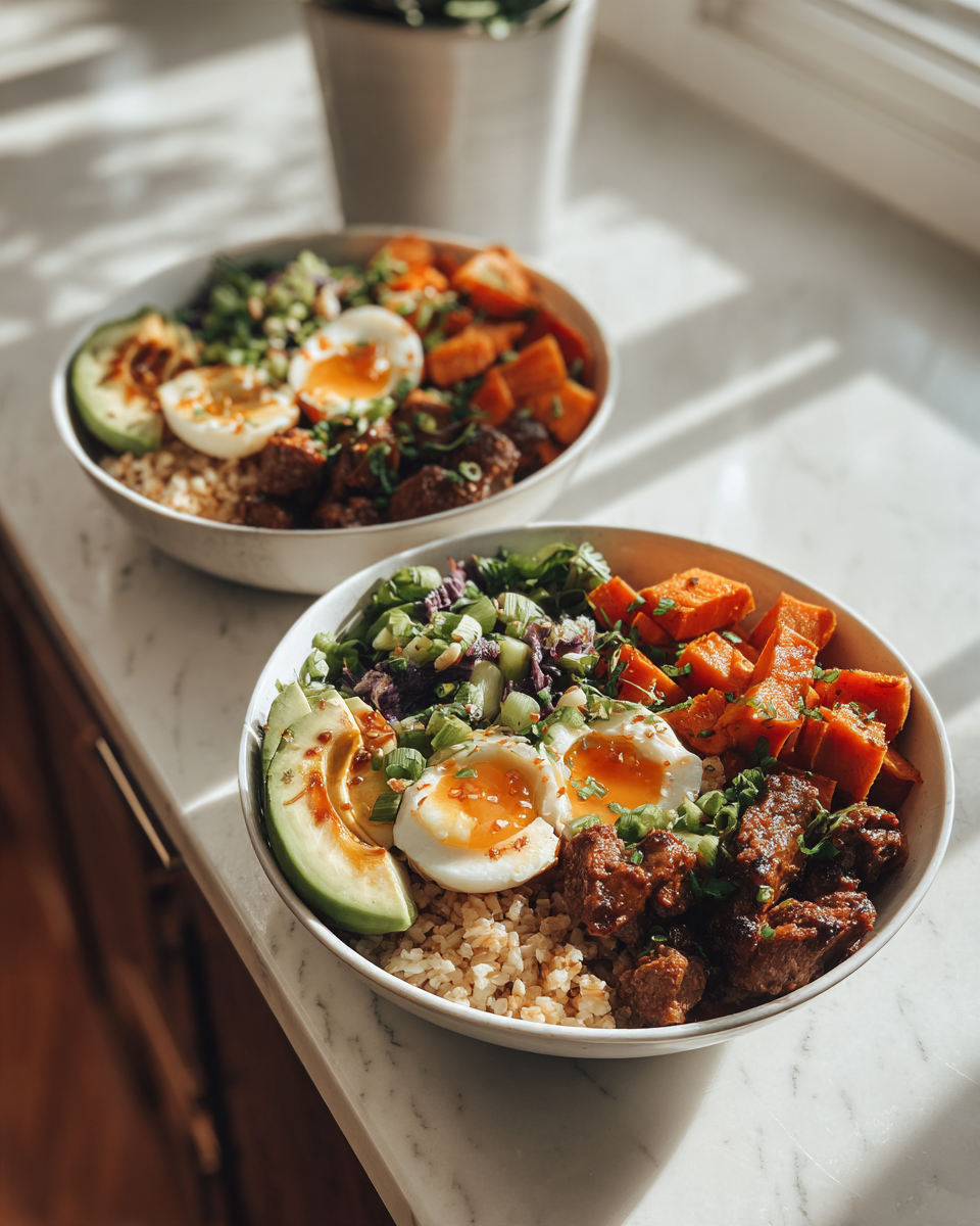 Savor the Spice: Hot Honey Beef Sweet Potato Bowls Delight - Featured Image