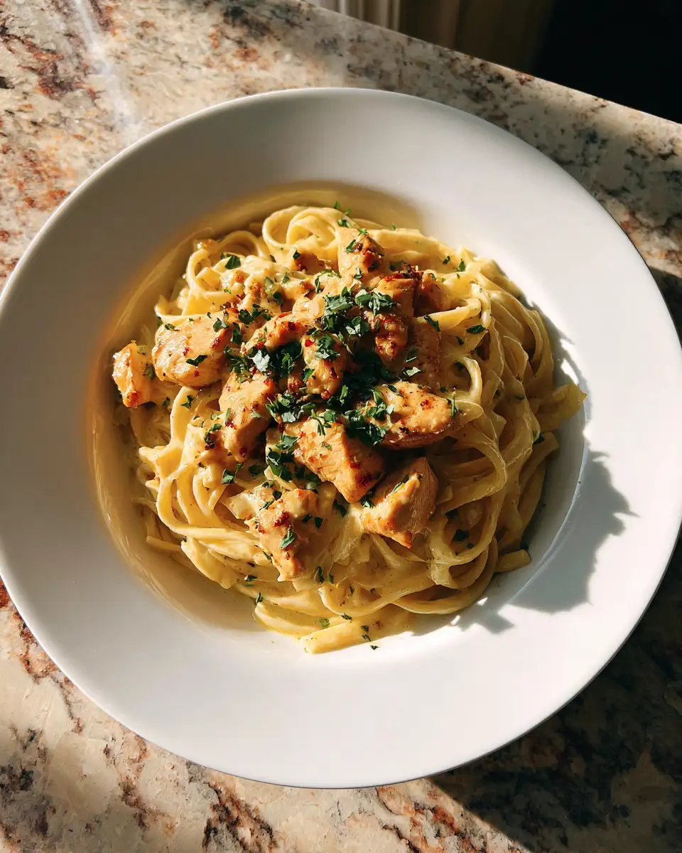 Spice Meets Cream: Hot Honey Chicken Alfredo Pasta Delight - Featured Image