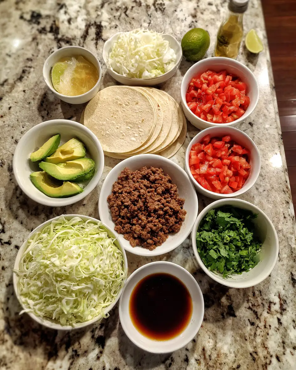 Sizzling Hot Honey Garlic Beef Tacos: A Flavor Explosion 4 Ingredients for Sizzling Hot Honey Garlic Beef Tacos: A Flavor Explosion