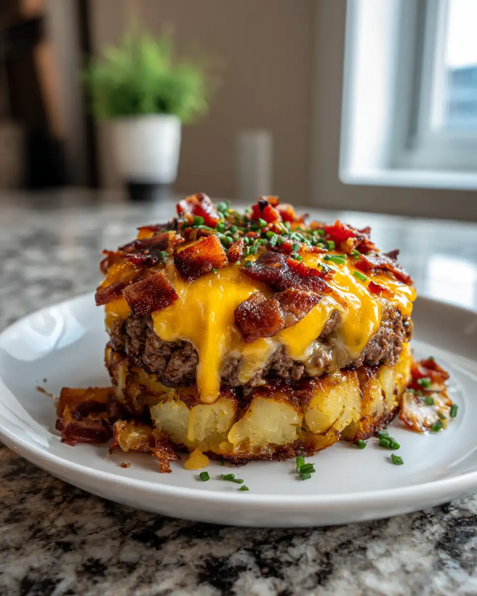 Ultimate Comfort: Loaded BBQ Cheeseburger Potato Bake Indulgence 6 Final dish - Ultimate Comfort: Loaded BBQ Cheeseburger Potato Bake Indulgence